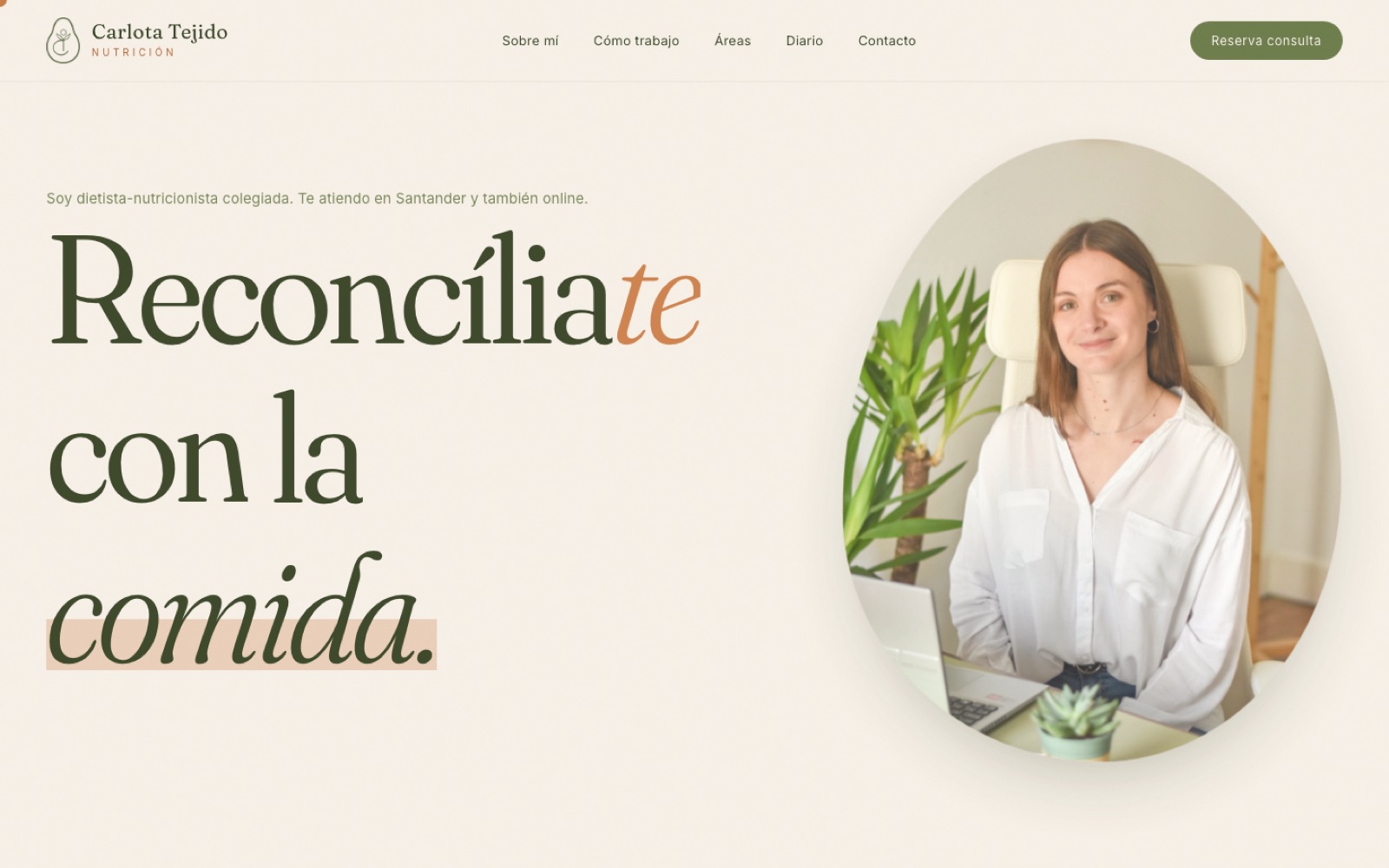 Web de Carlota Tejido Nutrición